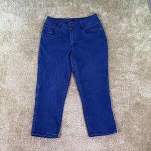 Venus Jeans Womens Size 12 Capri Stretch Dark Wash High Rise 30x31 E660